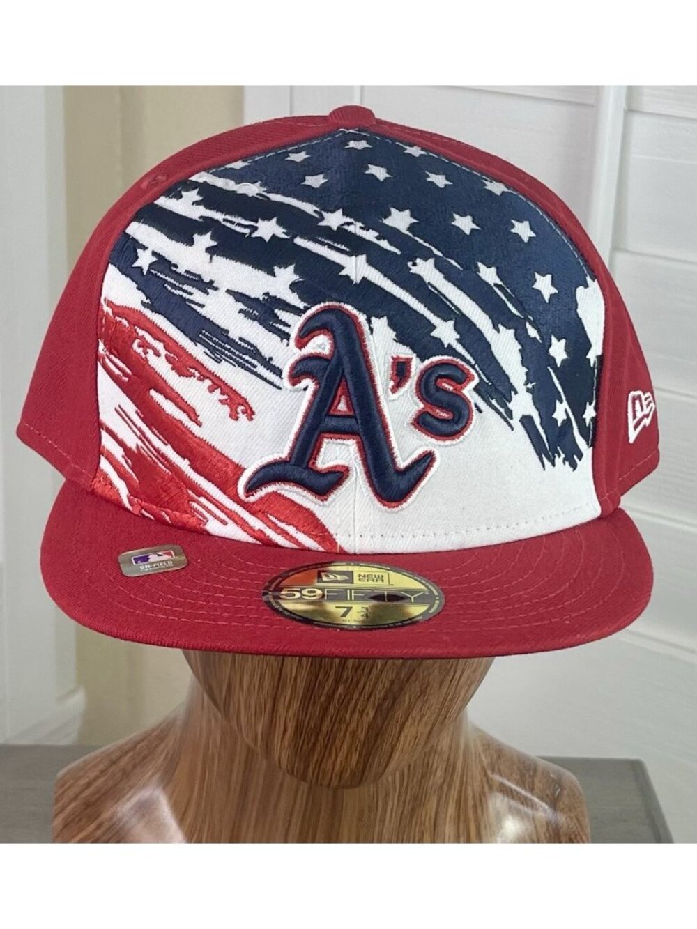 New Era 59Fifty MLB Oakland Athletics 2022 4th of July On-Field Fitted Hat 7 3/4